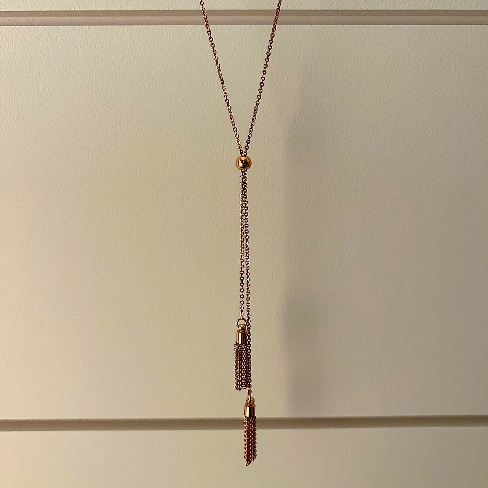 NWOT J Crew Rose gold adjustable necklace